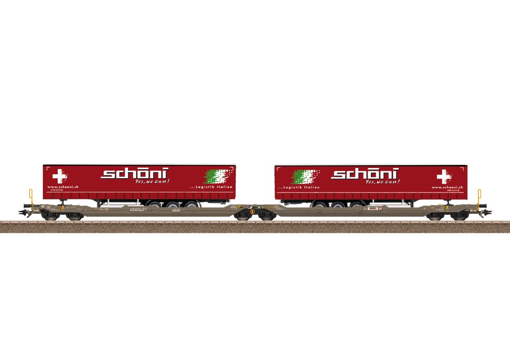 Trix 24475 Doppel-Taschenwagen Sdggmrss (T3000e) 1:87 Spur H0
