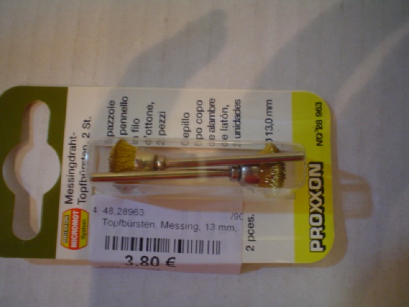 Proxxon 28963 Topfbürsten Messing 13 mm 2 Stück