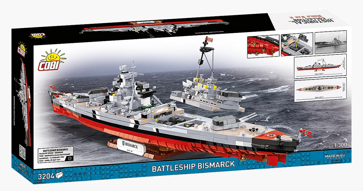 Cobi 4860 Battleship Bismarck 1:300 Modellbausatz NEU OVP Bricks