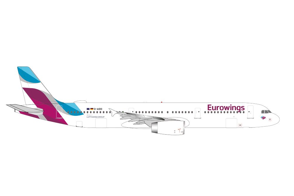 Herpa 539159 Airbus A321-200 Eurowings 1:500