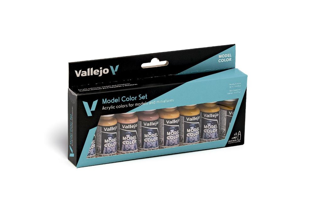 Vallejo 70124 Farb-Set Gesichts- und Hauttöne 8 x 18 ml Model Color