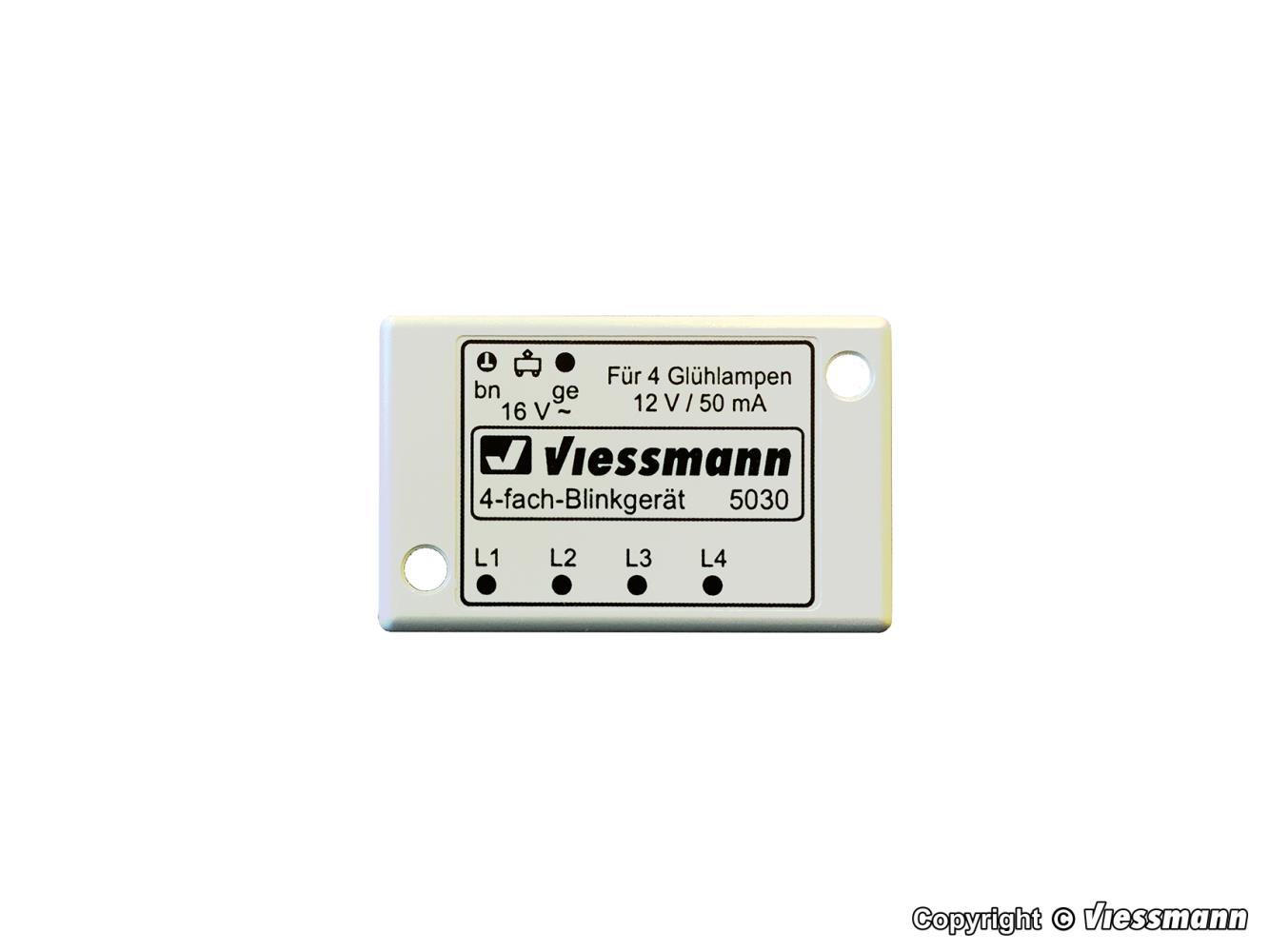 Viessmann 5030 Vierfach-Blinkelektronik 1:87 Spur H0 Neu OVP
