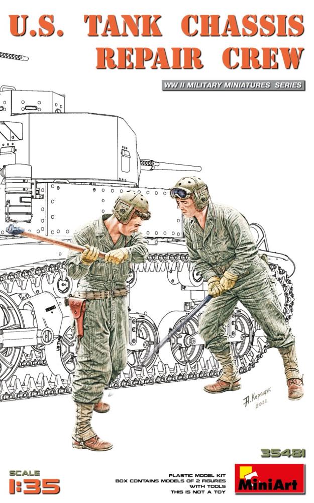 MiniArt 35481 US Panzer Mechaniker Crew (2) 1:35 Bausatz Neu OVP