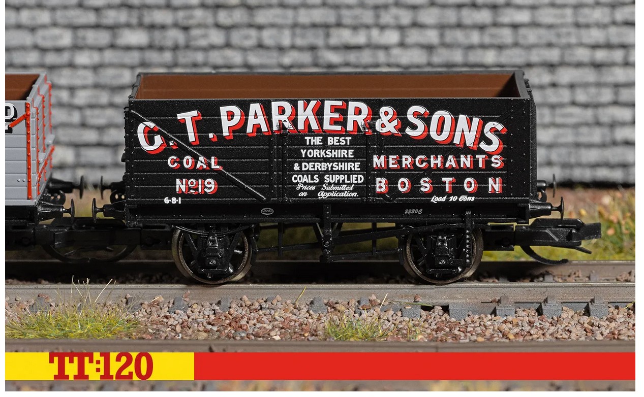 Hornby TT6040 G.T. Parker & Sons - 7 Plank Wagon 1:120 Spur TT NEU