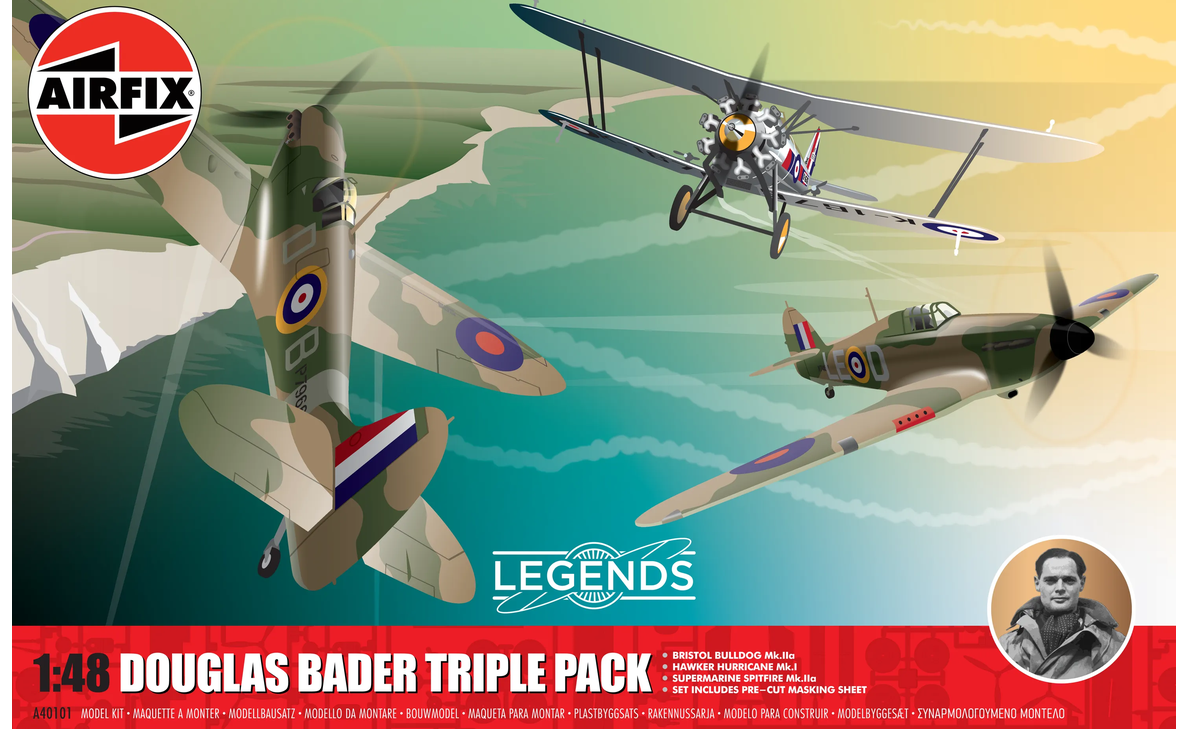 Airfix A40101 Legends Douglas Bader Triple Pack 1:48 Bausatz NEU