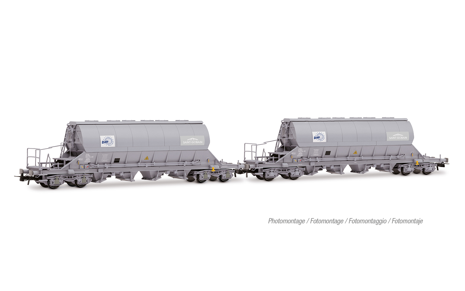 Jouef HJ6306 SNCF, 2-tlg. Set 4-achs. Schwenkdachwagen der Bauart Taoos,