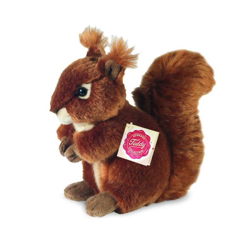 Teddy Hermann 908180 Eichhörnchen rot/braun 17 cm Stoff/Plüsch/Kuscheltier