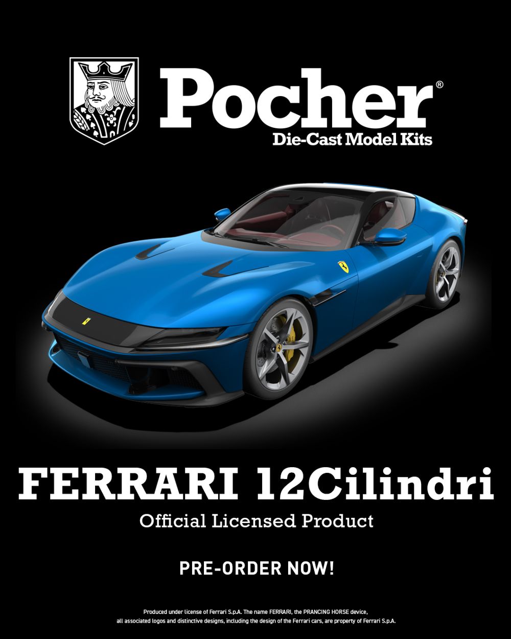 Pocher HK127 Ferrari 12Cilindri – Blu Corsa 1:8