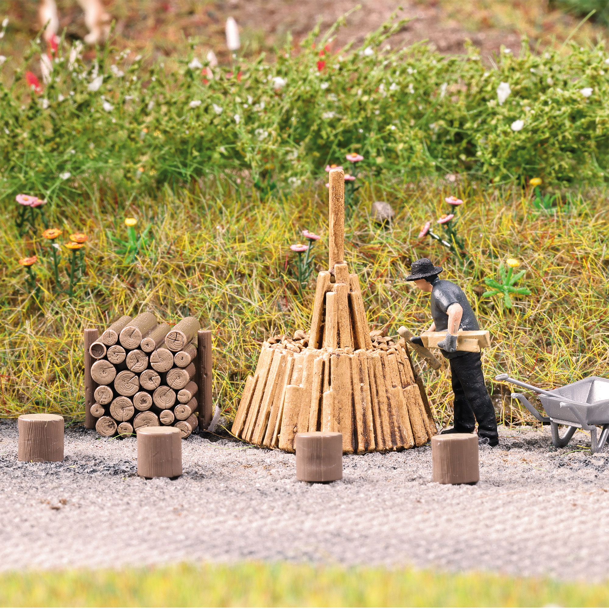 Busch 79941 A-Set: Holz schichten H0