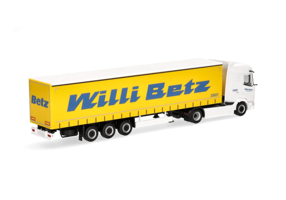 Herpa 320290 DAF XG facelift Gardinenplanen-Sattelzug "Willi Betz" 1:87
