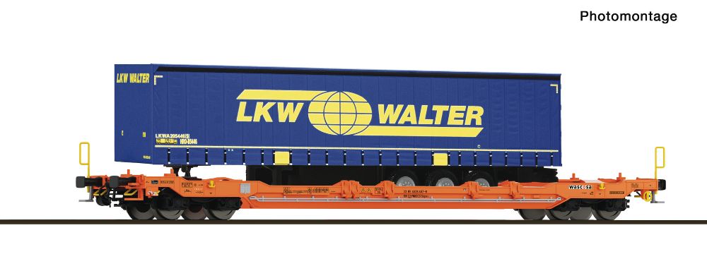 Roco 6680065 Taschenwagen T5 Wascosa + LKW Walter Spur TT