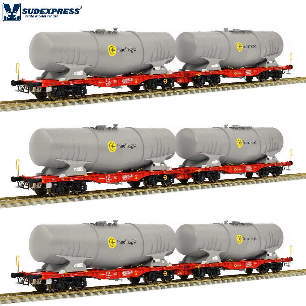 Sudexpress S854002 3-tlg Innofreight Sggrrs 80' SurfaceWaterTanks Spur H0