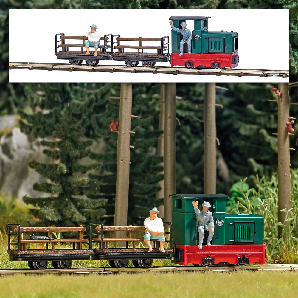 Busch 12015 Feldbahn Start-Set Personentransport 1:87 Spur H0f