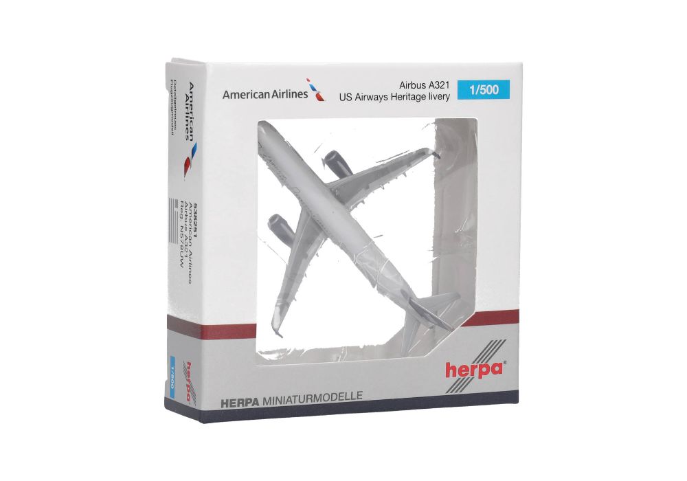 Herpa 538251 American Airlines Airbus A321 - N578UW 1:500 Neu