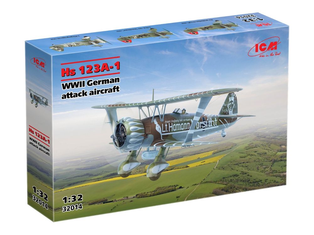 ICM 32014 Hs 123A-1 WWII German attack aircraft 1:32 Bausatz