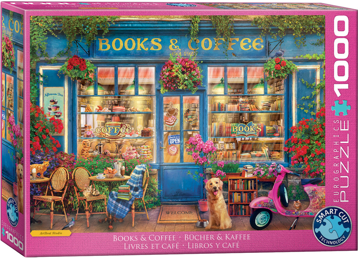 EUROGRAPHICS 6000-5869 Bücher und Kaffee 1000 Teile Puzzle Neu OVP