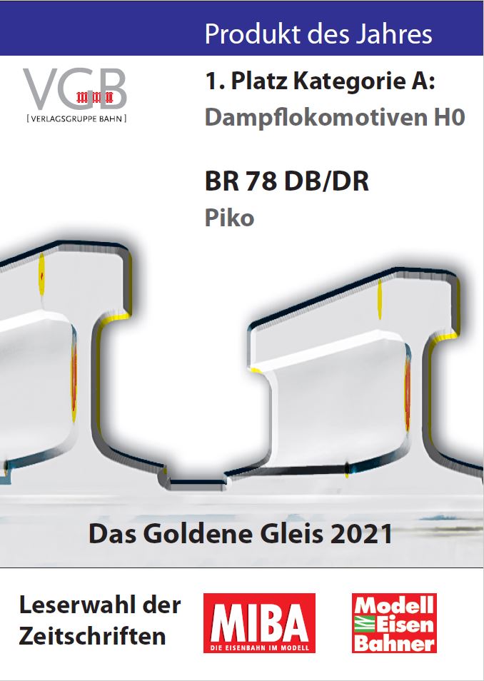 Piko 50608 Dampflok BR 078 DB IV 1:87 Spur H0 DC NEU OVP