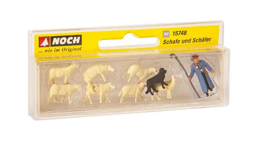 Noch 15748 Schafe und Schäfer 1:87 Spur H0 NEU OVP Tiere Figuren