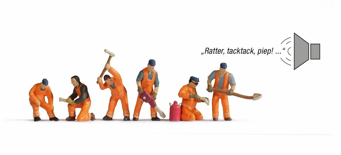 Noch 12951 Baustelle am Gleis 1:160 Spur N Neu OVP Figuren Sound-Szene