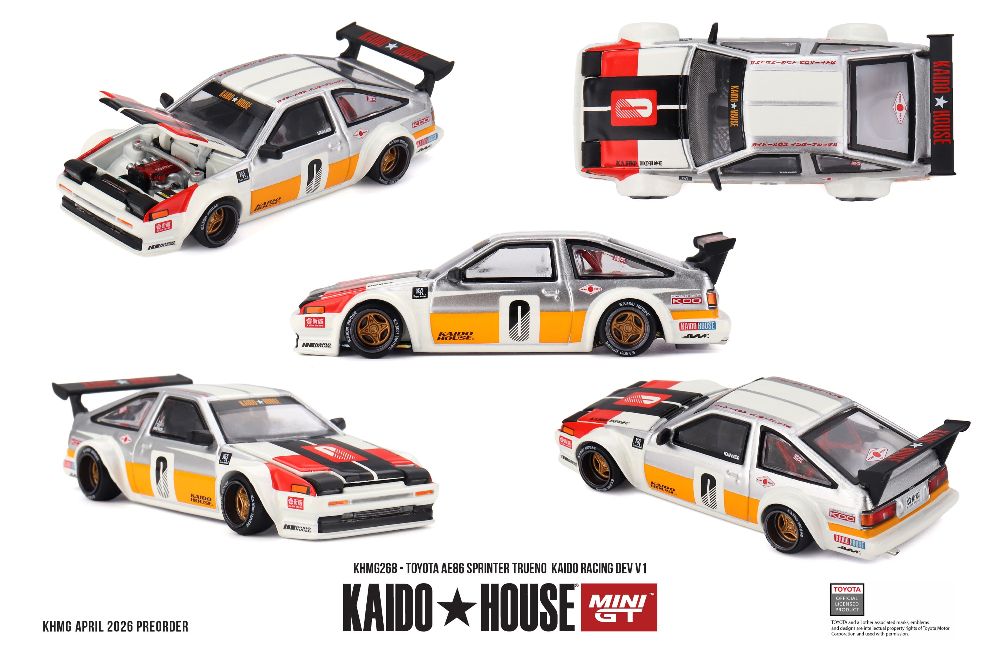 Kaido House KHMG268 1:64 TOYOTA AE86 SPRINTER TRUENO KAIDO RACING DEV V1 1983