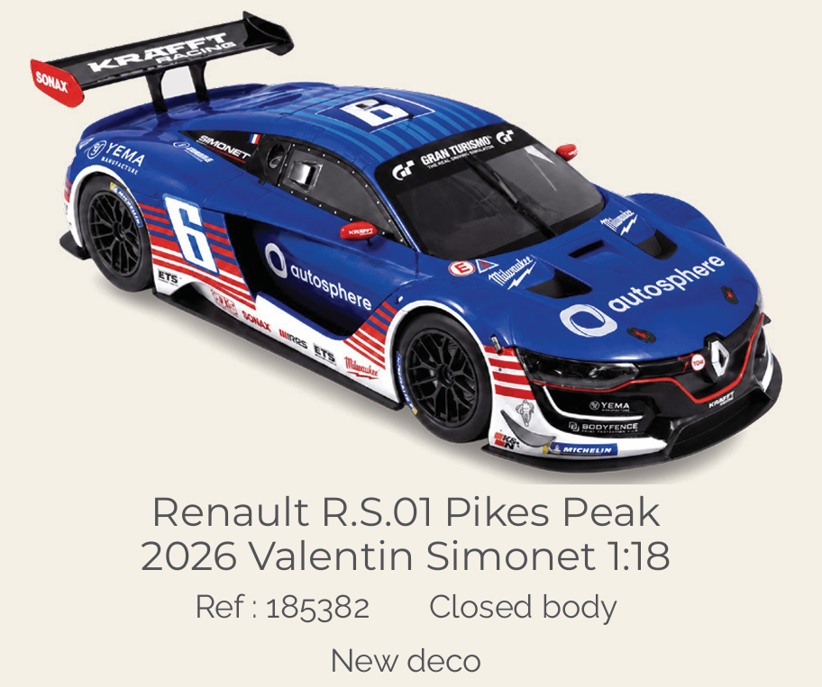 Norev 185382 Renault R.S.01 Pikes Peak 2026 Valentin Simonet 1:18