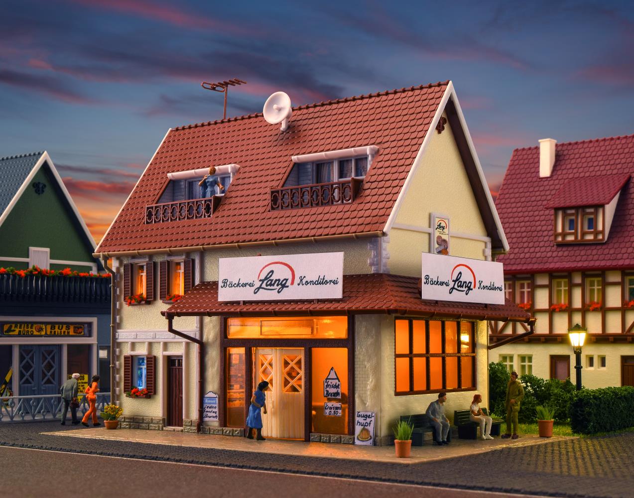 Vollmer 43633 Bäckerei Lang mit Inneneinrichtung 1:87 Spur H0 Neu