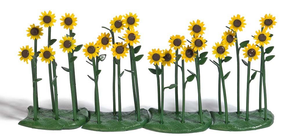 Busch 1240 24 Sonnenblumen, fertig montiert