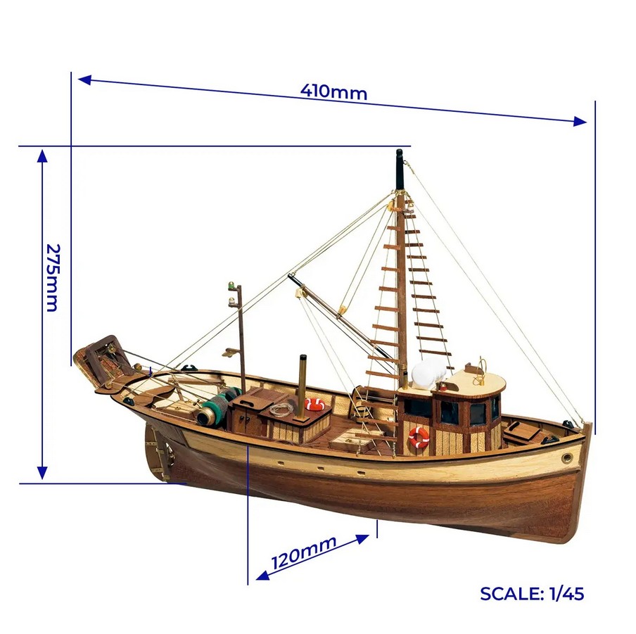 OcCre 12000 Palamós Fischkutter 1:45 Holzbausatz NEU OVP