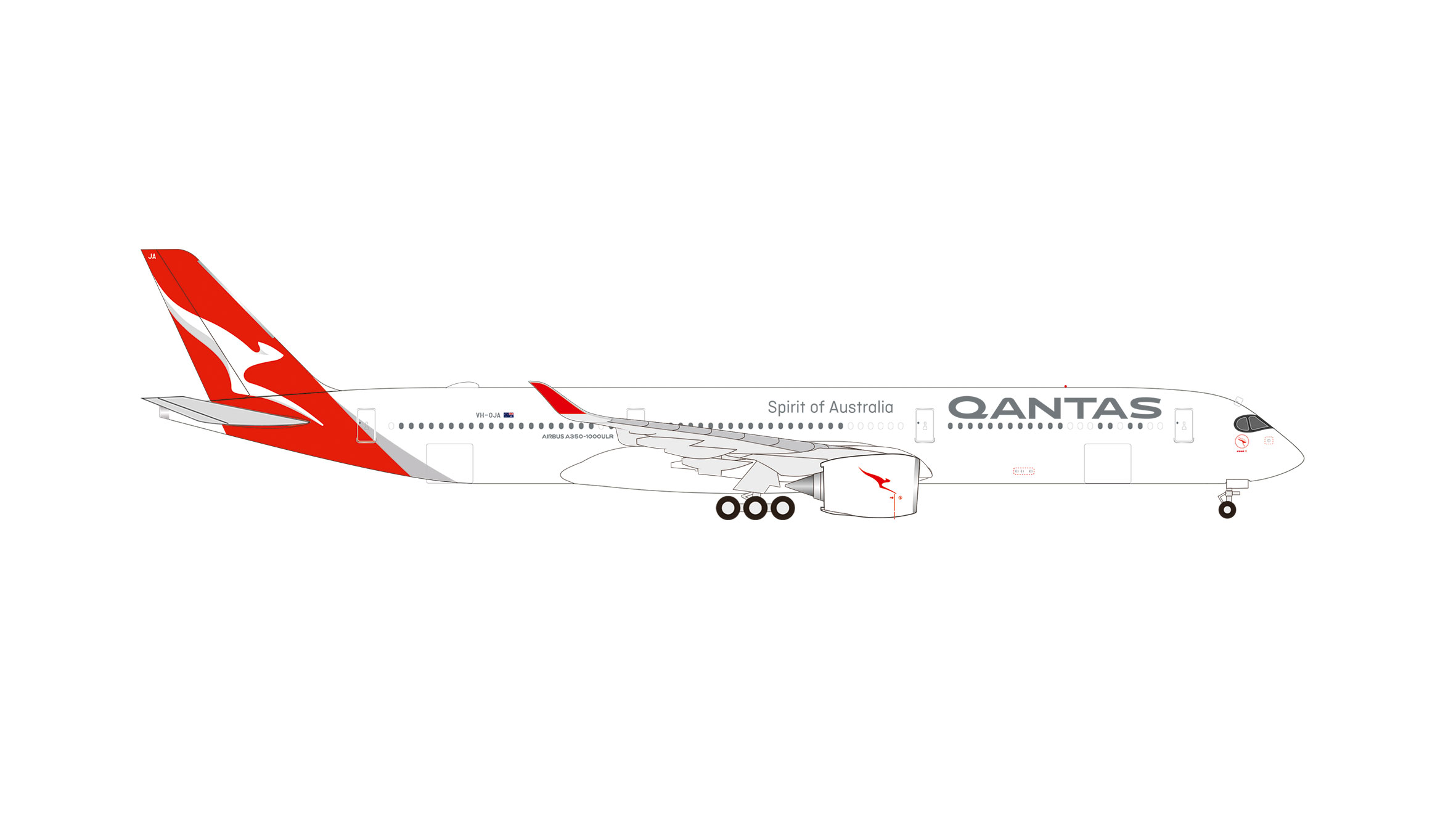 Herpa 539838 A350-1000ULR Qantas