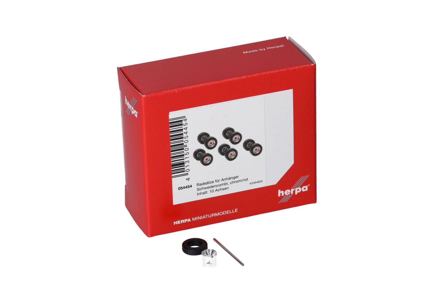 Herpa 054454 Zubehör Radsätze Hänger Schwedencombi 1:87 Neu