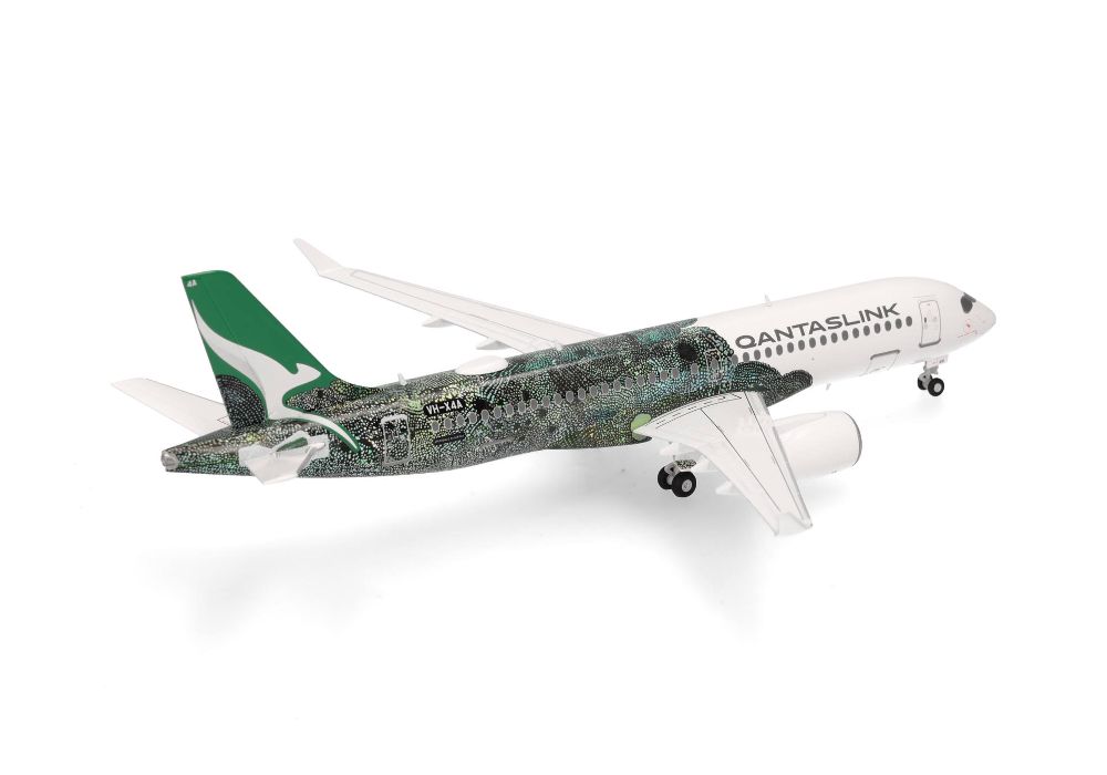 Herpa 573351 QantasLink Airbus A220-300 1:200 Standmodell Neu
