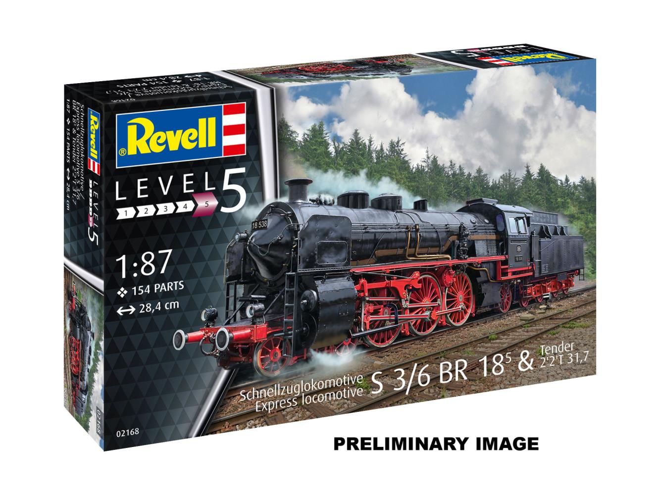 Revell 62168 Model Set Schnellzuglok S3/6 BR18 mit Tender 1:87