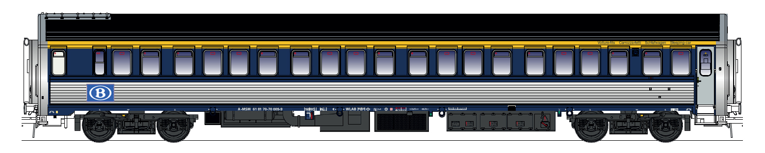 LS Models 92999N Schlafwagen WLAB P SNCB, Ep.IV Spur N