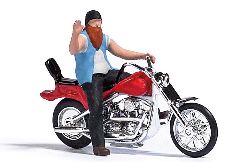 Busch 7861 US Motorrad mit Biker