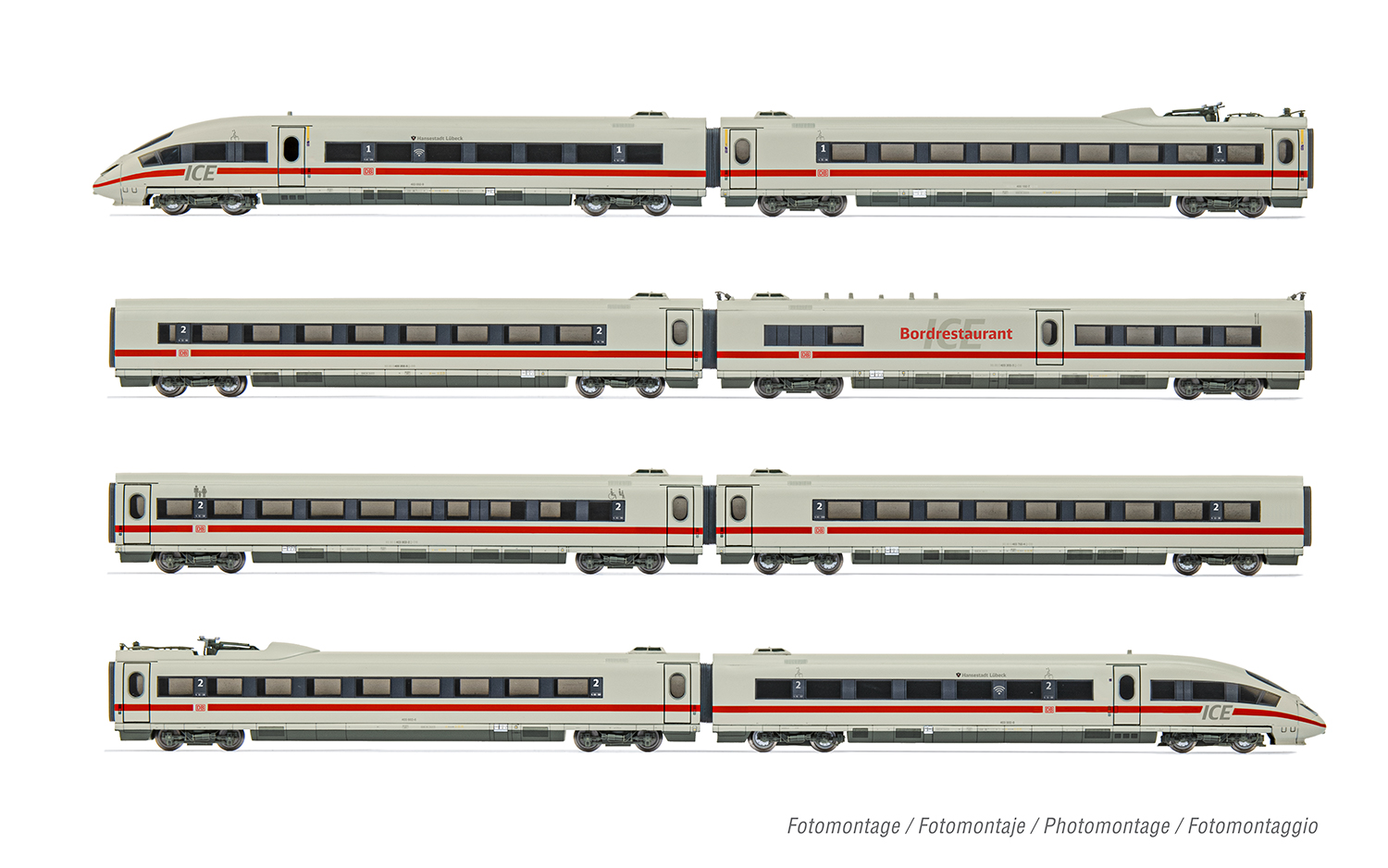 Arnold HN2612S DB AG, achtteiliger Hochgeschwindigkeitszug „ICE 3“ der Baur