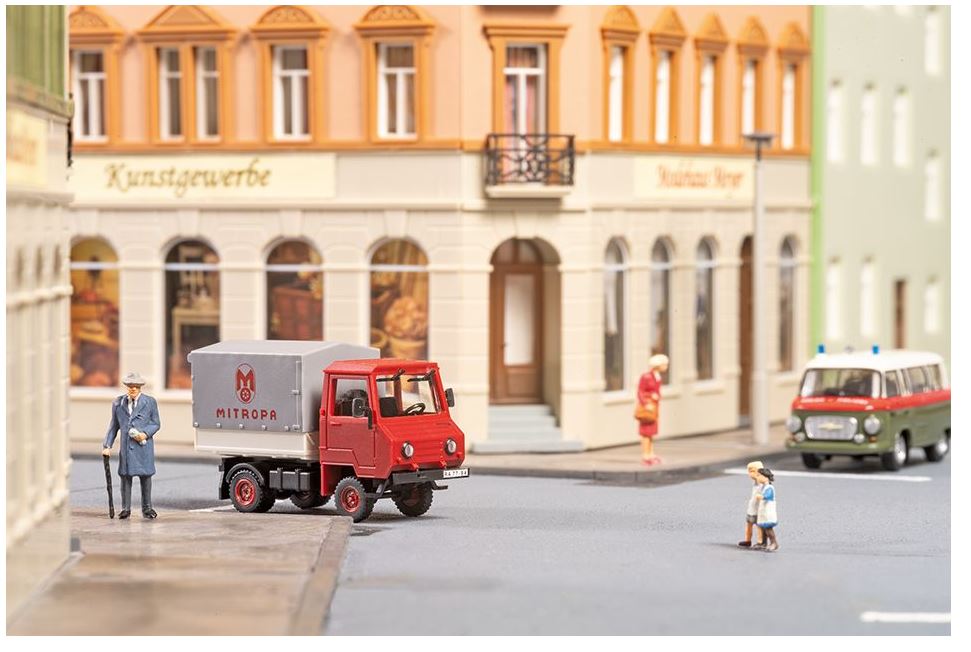 Auhagen 43690 Multicar M24-0 Pritsche Plane Mitropa 1:120 Spur TT