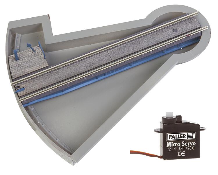 Faller 120275 Segment-Drehscheibe mit Servo 1:87 Spur H0 Bausatz Neu OVP