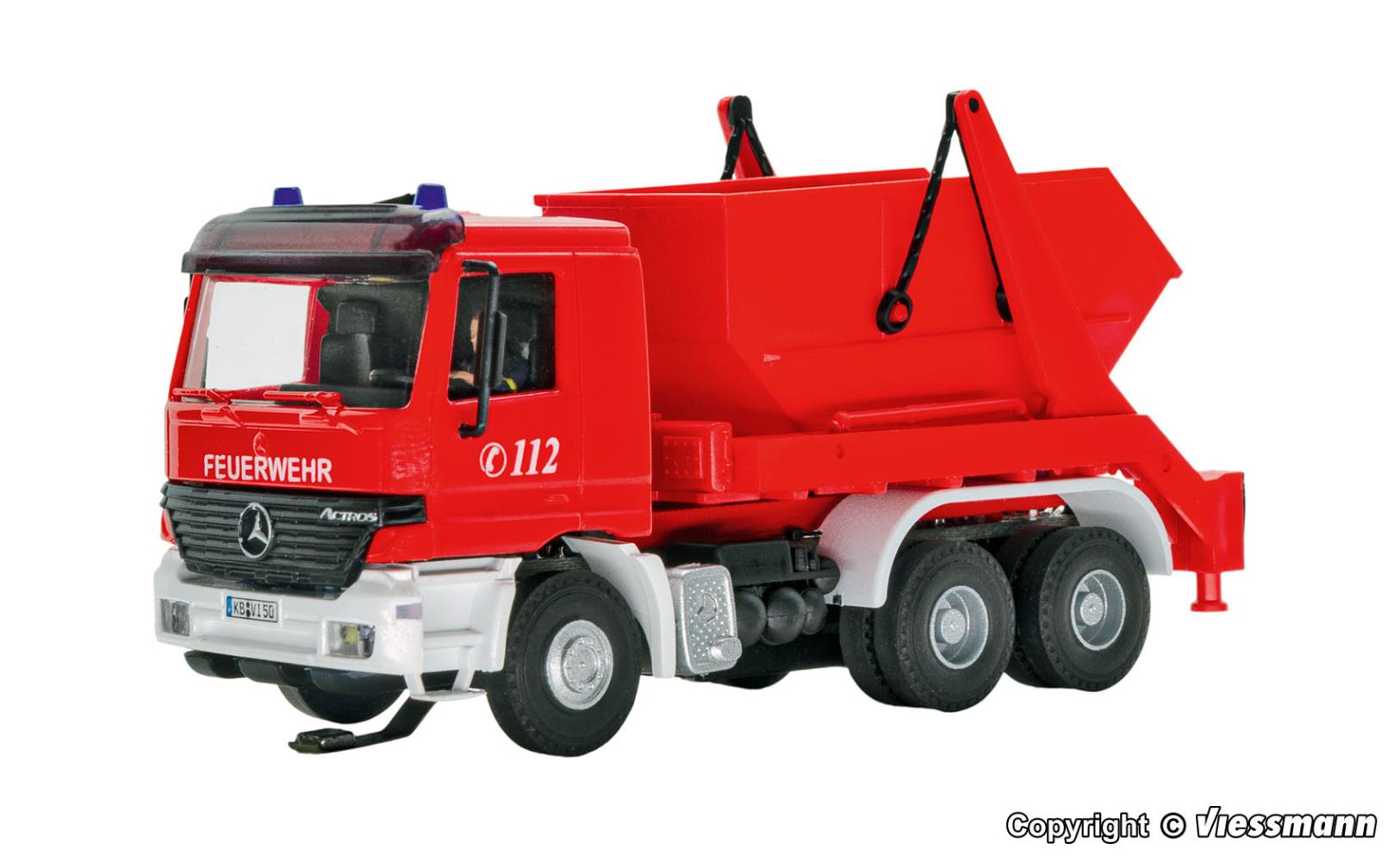 Viessmann 8053 Feuerwehr MB ACTROS 3-achs Absetzkipper Spur H0
