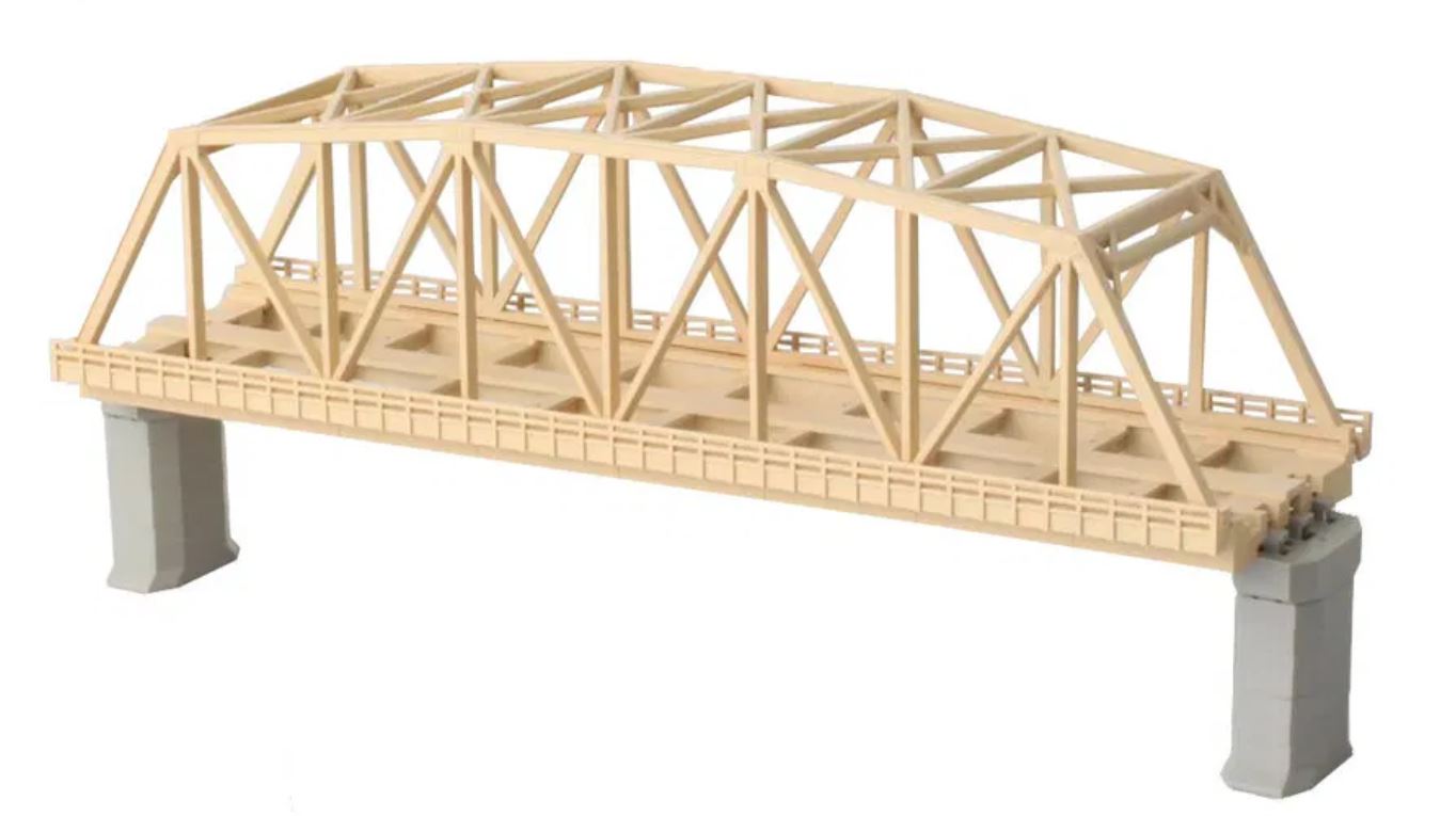 Rokuhan R044 Kastenbrücke 2-gleisig 220 mm beige ohne Gleis Spur Z