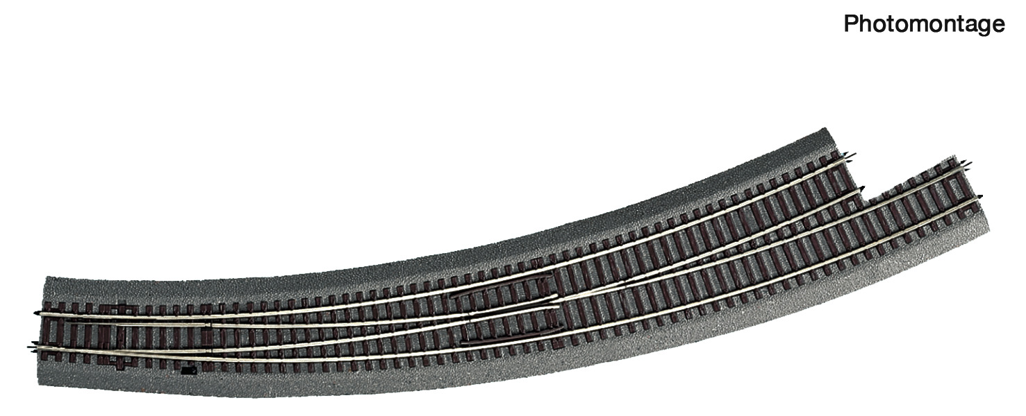 Roco 42566 Bogenweiche links BWl9/10 mit Handantrieb Spur H0