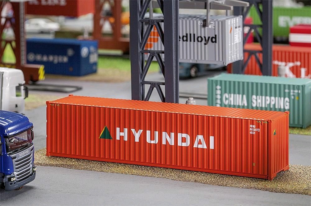 Faller 180849 40' Hi-Cube Container HYUNDAI 1:87 Spur H0 Neu OVP