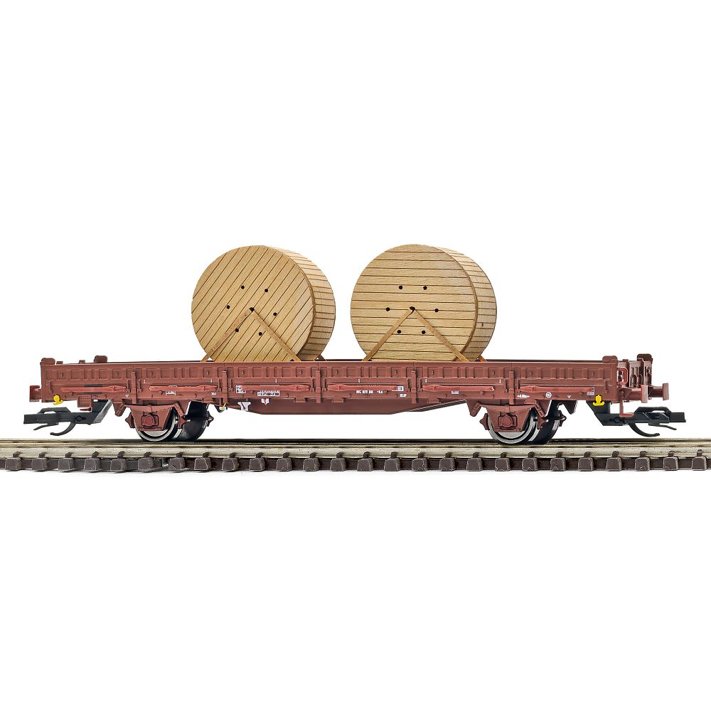 Busch 31519 Flachwagen mit Rungen und Holzkabeltrommel Spur TT