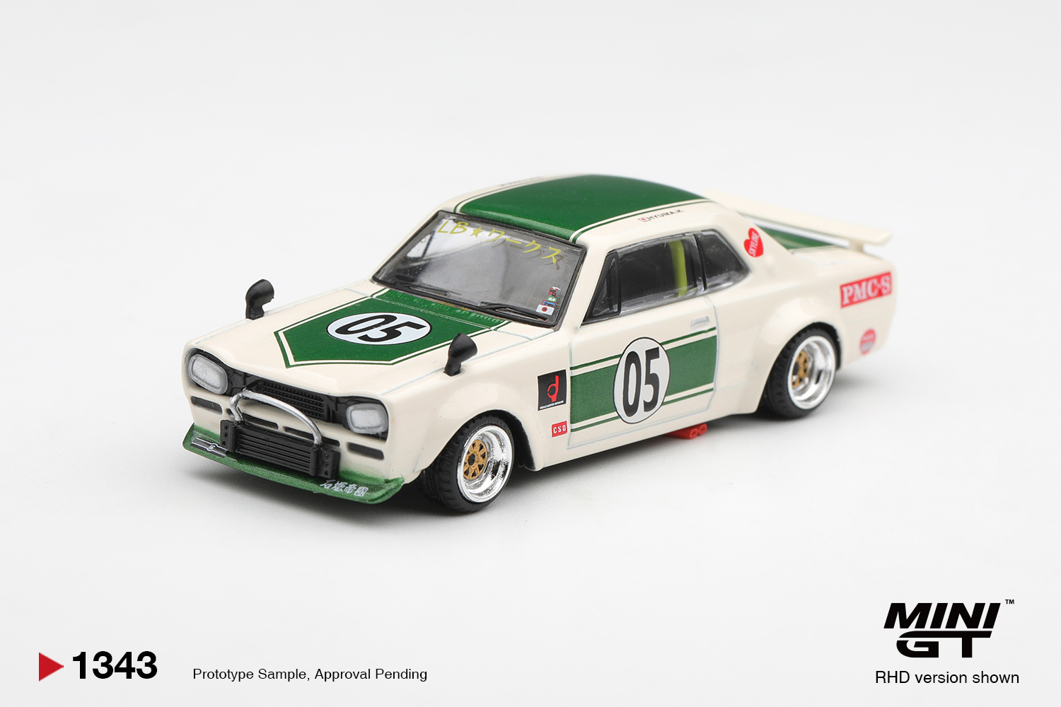 Mini GT 1343 1:64 NISSAN SKYLINE GT-R (KPGC10) LB-WORKS HAKOSUKA