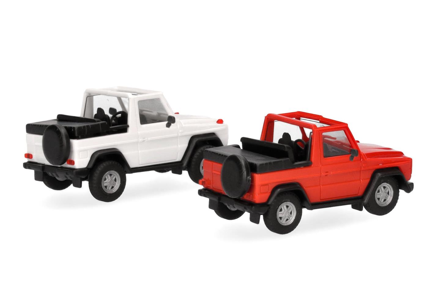 Herpa 012744 MiniKit Puch G-Klasse (W460) Cabrio weiß/rot 1:87