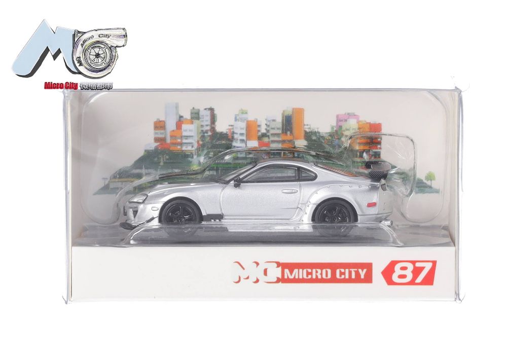 Herpa 87MC000017 MicroCity: Toyota Supra silber (1993-2002) 1:87 Spur H0