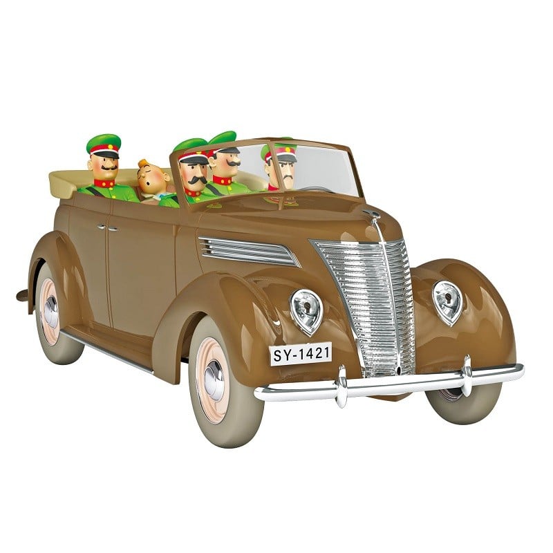 Tim & Struppi TINTIN 29950 Ford convertible 1937 1:24 Standmodell Neu OVP