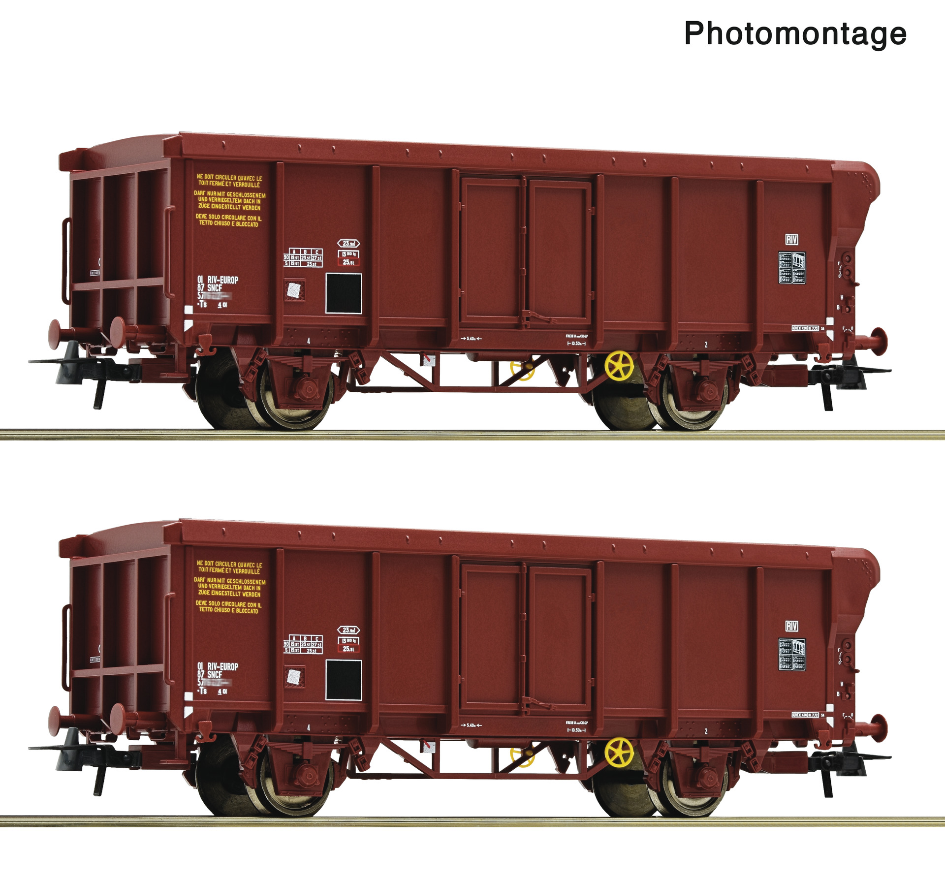 Roco 6600251 2-tlg. Set: Rolldachwagen