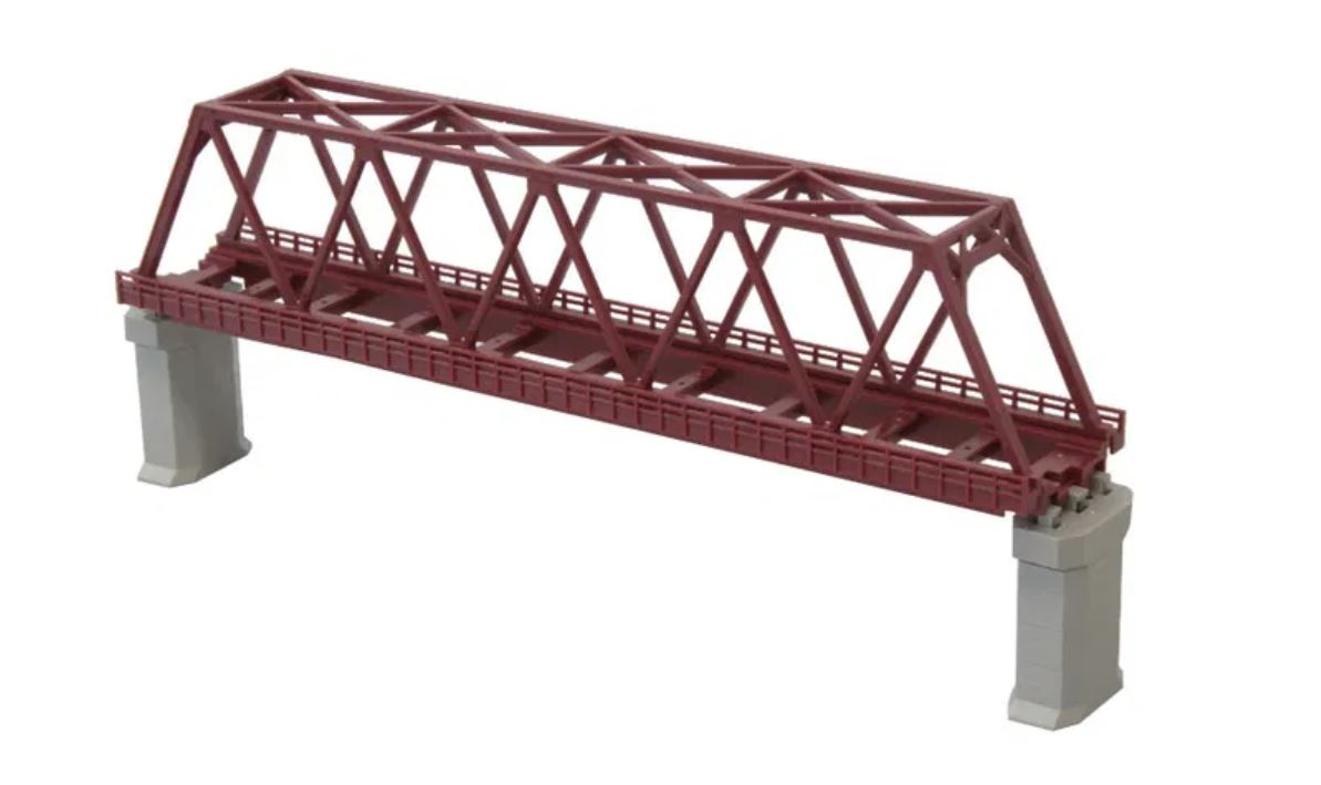 Rokuhan R042 Kastenbrücke 1-gleisig 220 mm rot ohne Gleis Spur Z