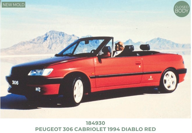 Norev 184930 Peugeot 306 Cabriolet 1994 Diablo Red 1:18
