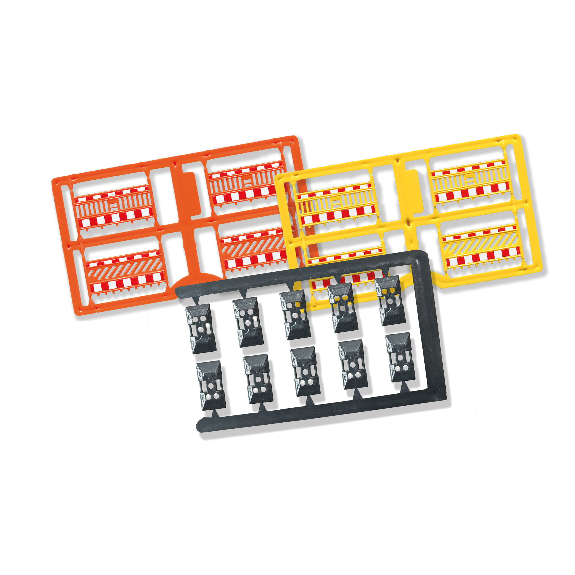 Busch 1108 Schrankenzaun gelb/orange H0